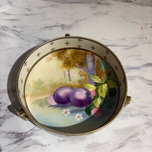 Vintage Nippon Hand Painted Footed bowl
